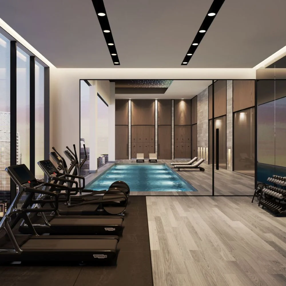 Peninsula One — Indoor pool — Official developer rendering