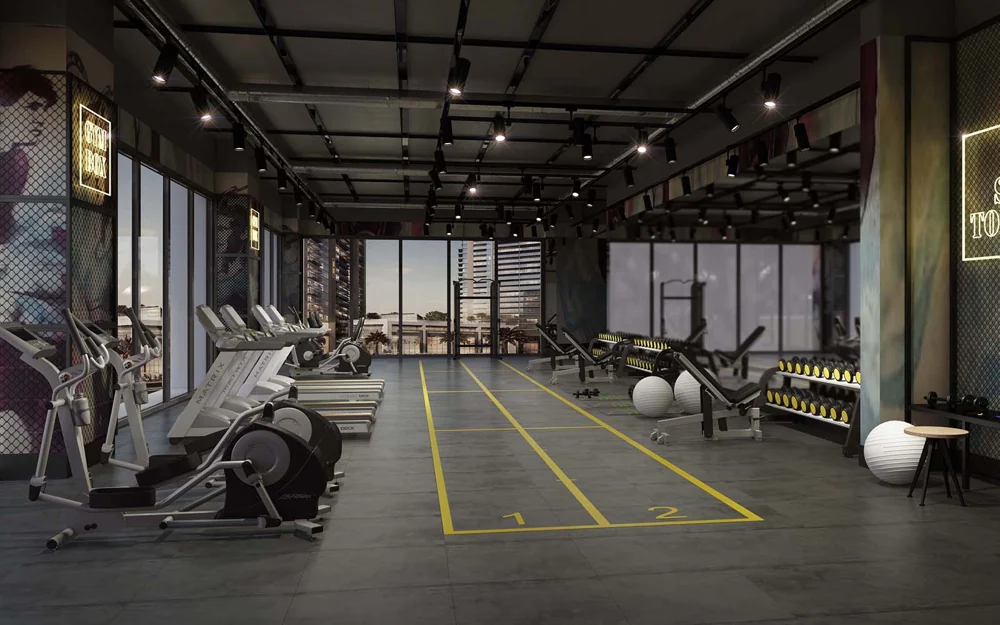 Peninsula One — Fitness facilities — Official developer rendering