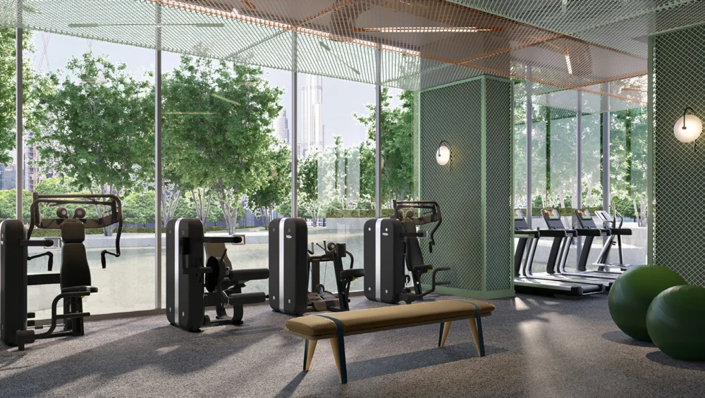 Peninsula Three — Fitness facilities — Official developer rendering